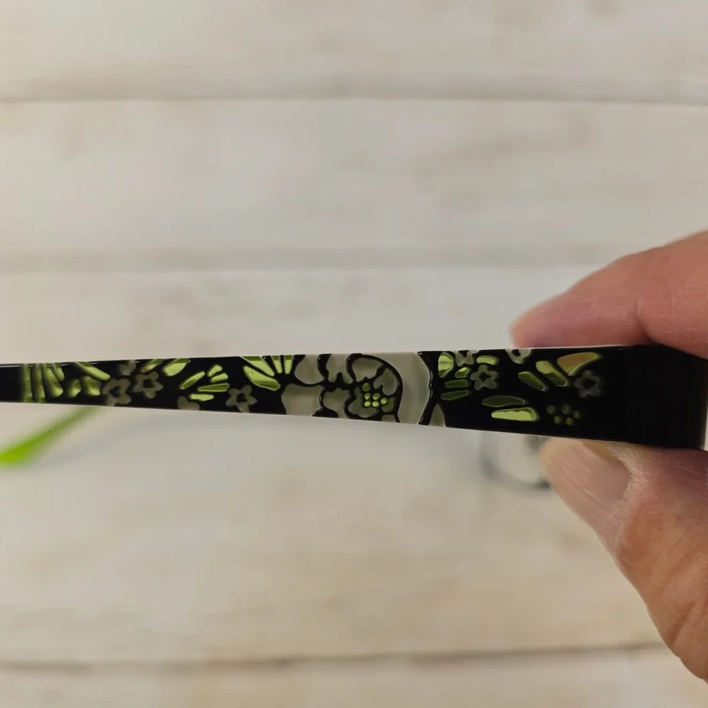 Vera Bradley Limes Up LMU Black Green Floral Eyeglass Frames 51-16-135